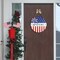 4th of July Independence Day Wreath Patriotic Stars Sign American Fourth of July Hanger Welcome Front for Door Decor 13 Inch Memorial Day Door Sign for Porch Home Wall Outdoor Decorations